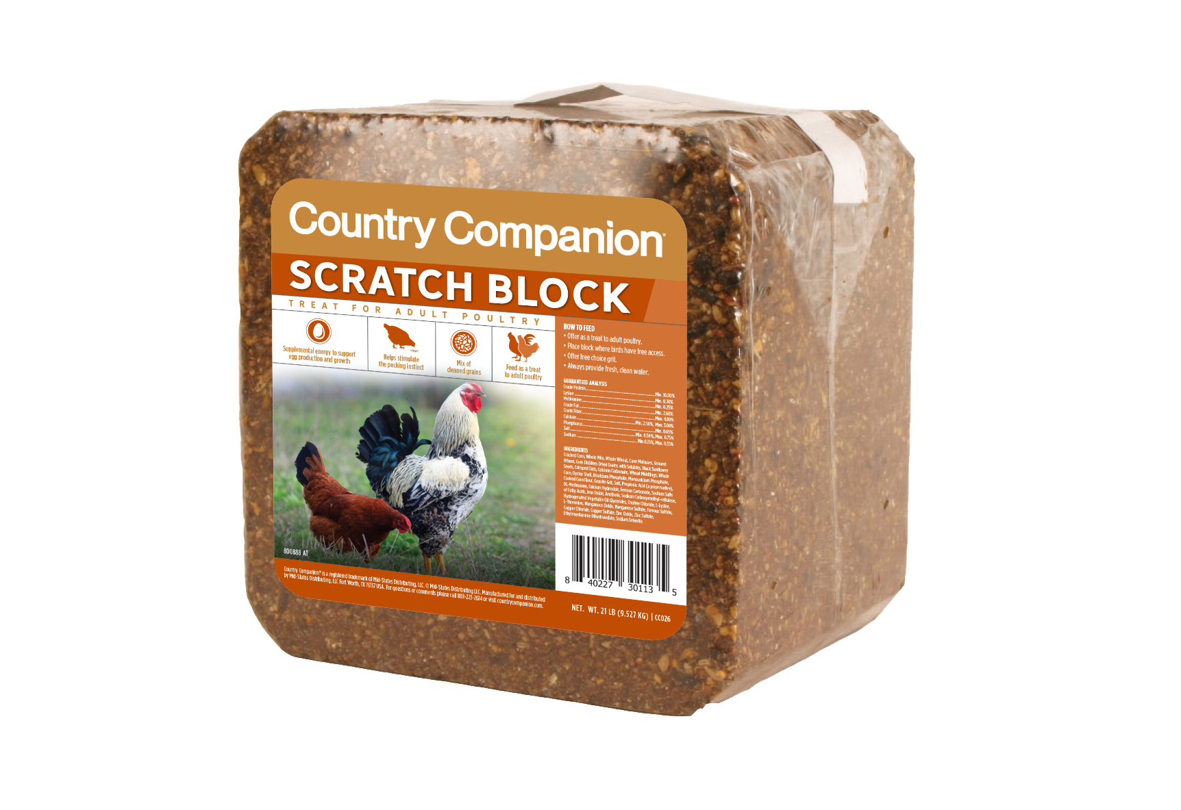 Country Companion Scratch Block, 21-Lb