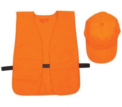 Blaze Orange Safety Hat & Vest Combo