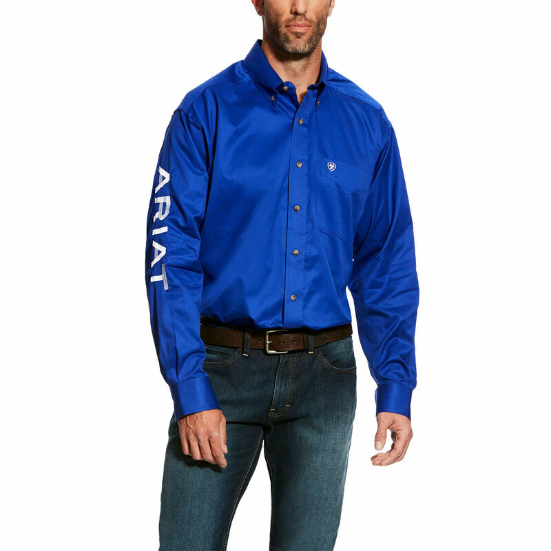 Men's Ariat Twill Classic Fit Shirt in Ultra Marine