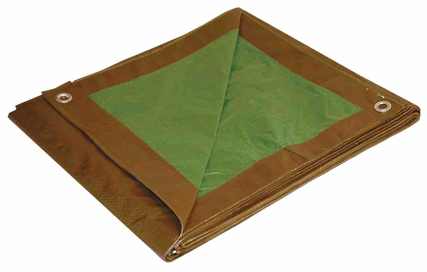 10-Ft x 12-Ft Brown & Green Poly Medium Duty Tarp