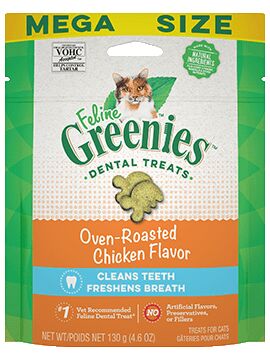 Feline Greenies™ Dental Treats, Oven-Roasted Chicken Flavor, 4.6-Oz
