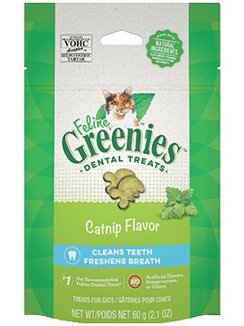 Feline Greenies™ Dental Treats, Catnip Flavor, 2.1-Oz