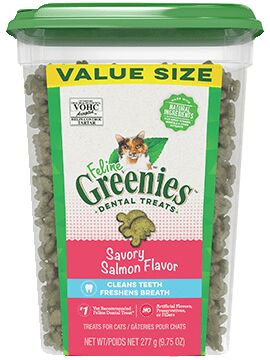 Feline Greenies™ Dental Treats, Savory Salmon Flavor, 9.75-Oz