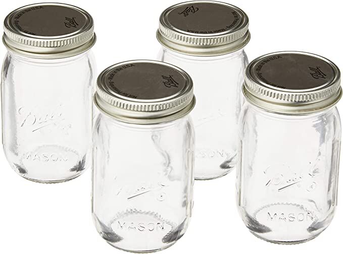 Mini Mouth 4-Oz Glass Jar, 4 Pack