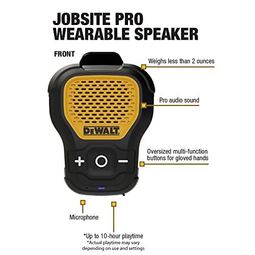 DeWALT Jobsite Pro Wearable Bluetooth Speaker