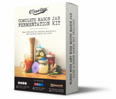 9-Piece Glass Mason Jar Fermentation Kit
