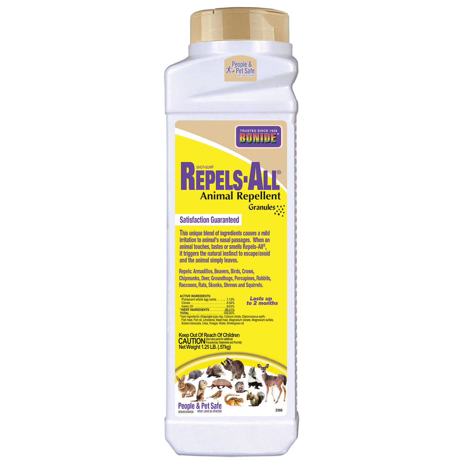 Repels-All Animal Repellent Granules, 1.25-Lb Bottle