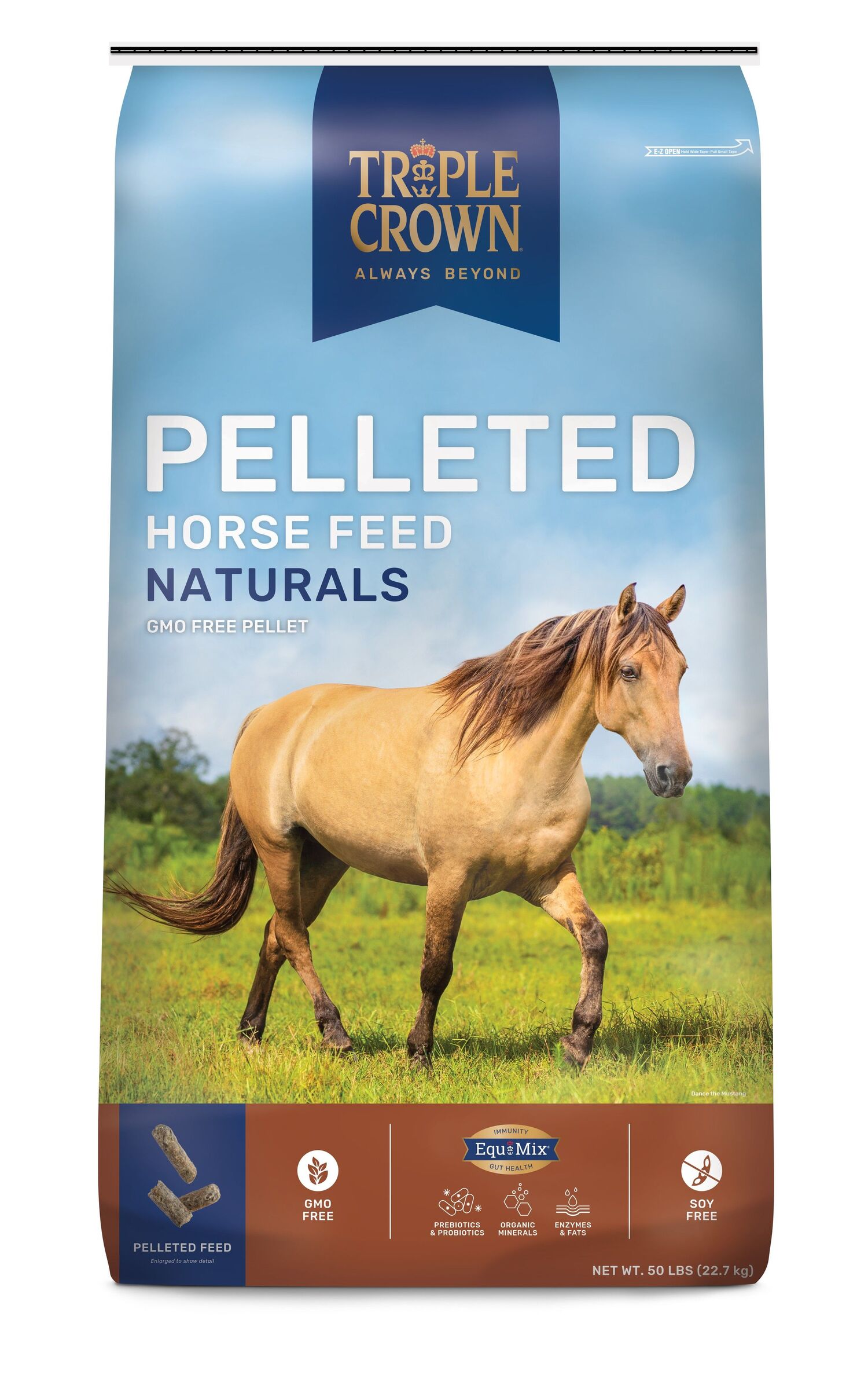 Triple Crown Naturals Pelleted Equine Feed, 50-Lb Bag