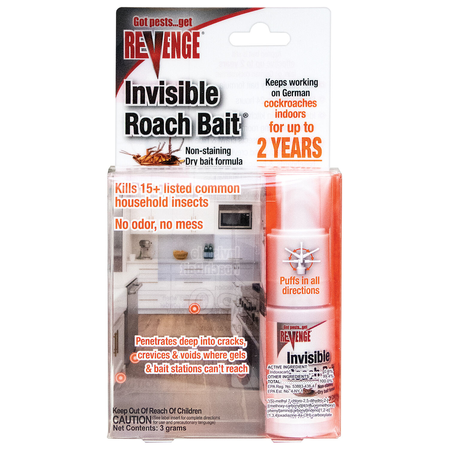 REVENGE Invisible Roach Bait, 3-Gr Bottle
