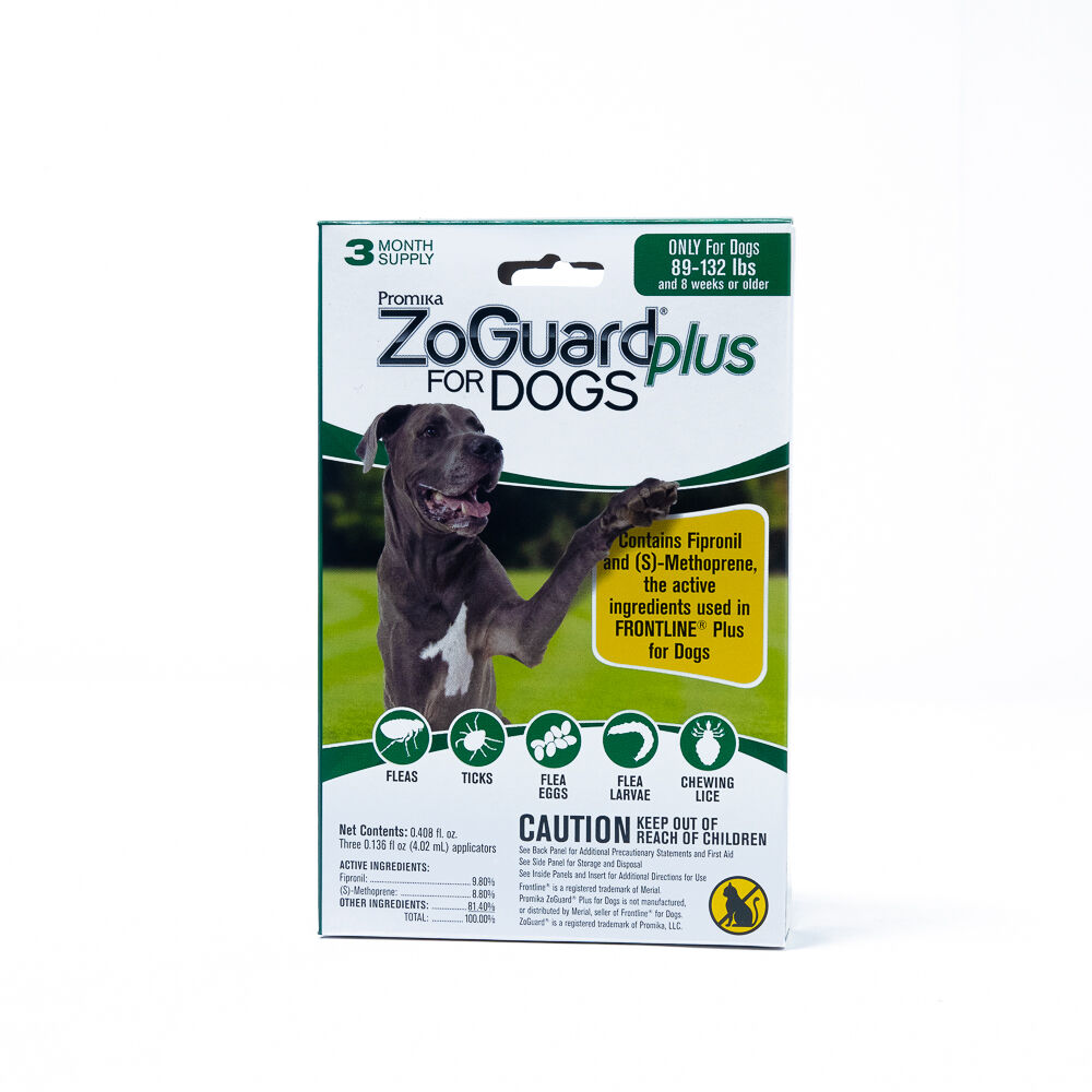 ZoGuard Plus Flea & Tick Topical Treatment for Dogs 89-Lbs to 132-Lbs, 3 Pack