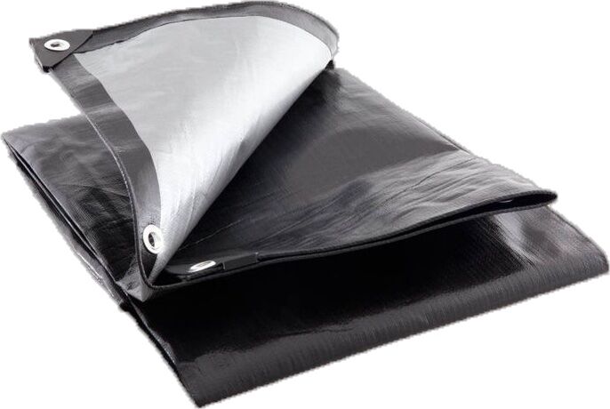 16-Ft x 20-Ft Silver & Black Poly Heavy Duty Tarp