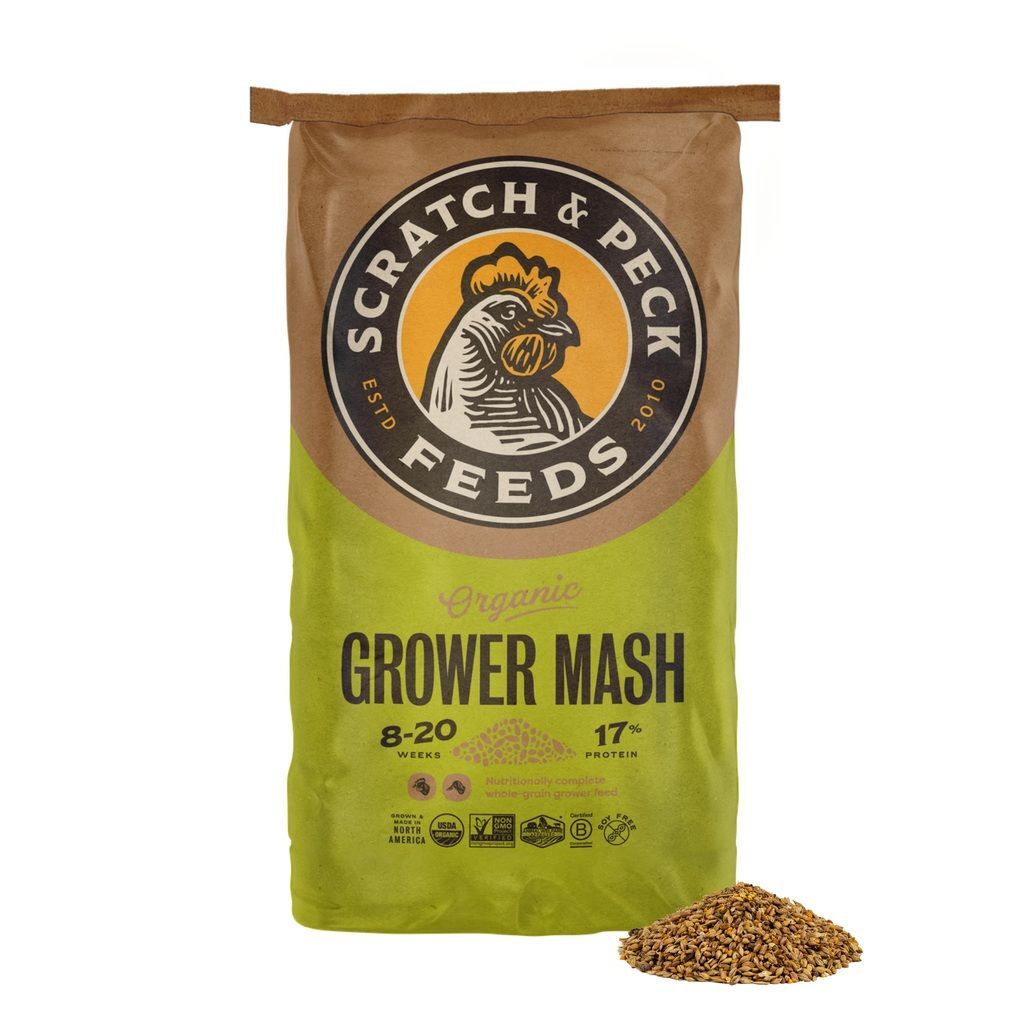 Scratch & Peck Naturally Free Organic Grower Chicken & Duck Feed, 40-Lb Bag