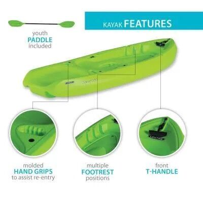 Lifetime Recruit 66 Youth Kayak With Paddle