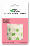 Self-Adhering Wrap with Paw Print Pattern