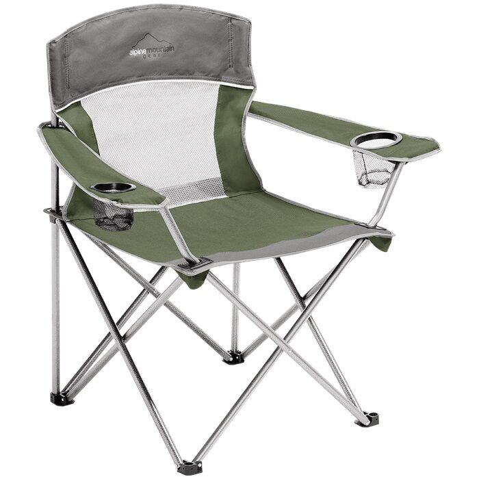Mesh Back Camp Chair with Cup Holder