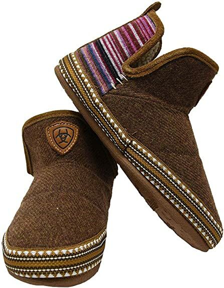 Women's Bootie Slipper In Denim Stripe