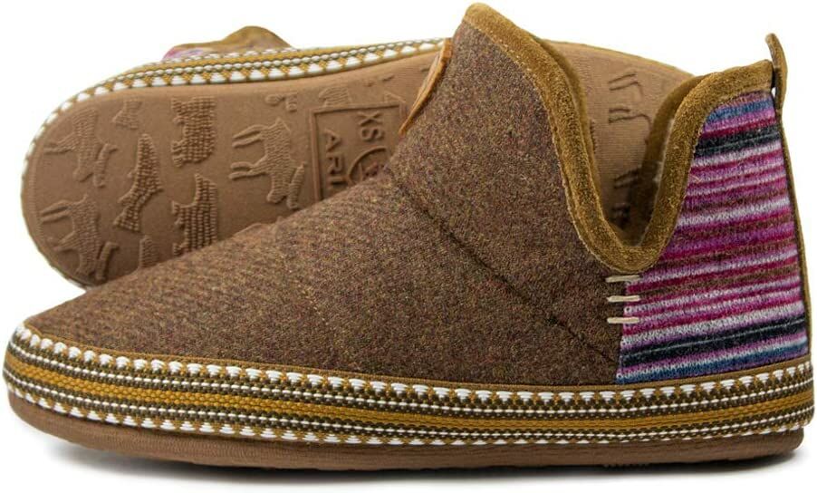 Women's Bootie Slipper In Denim Stripe