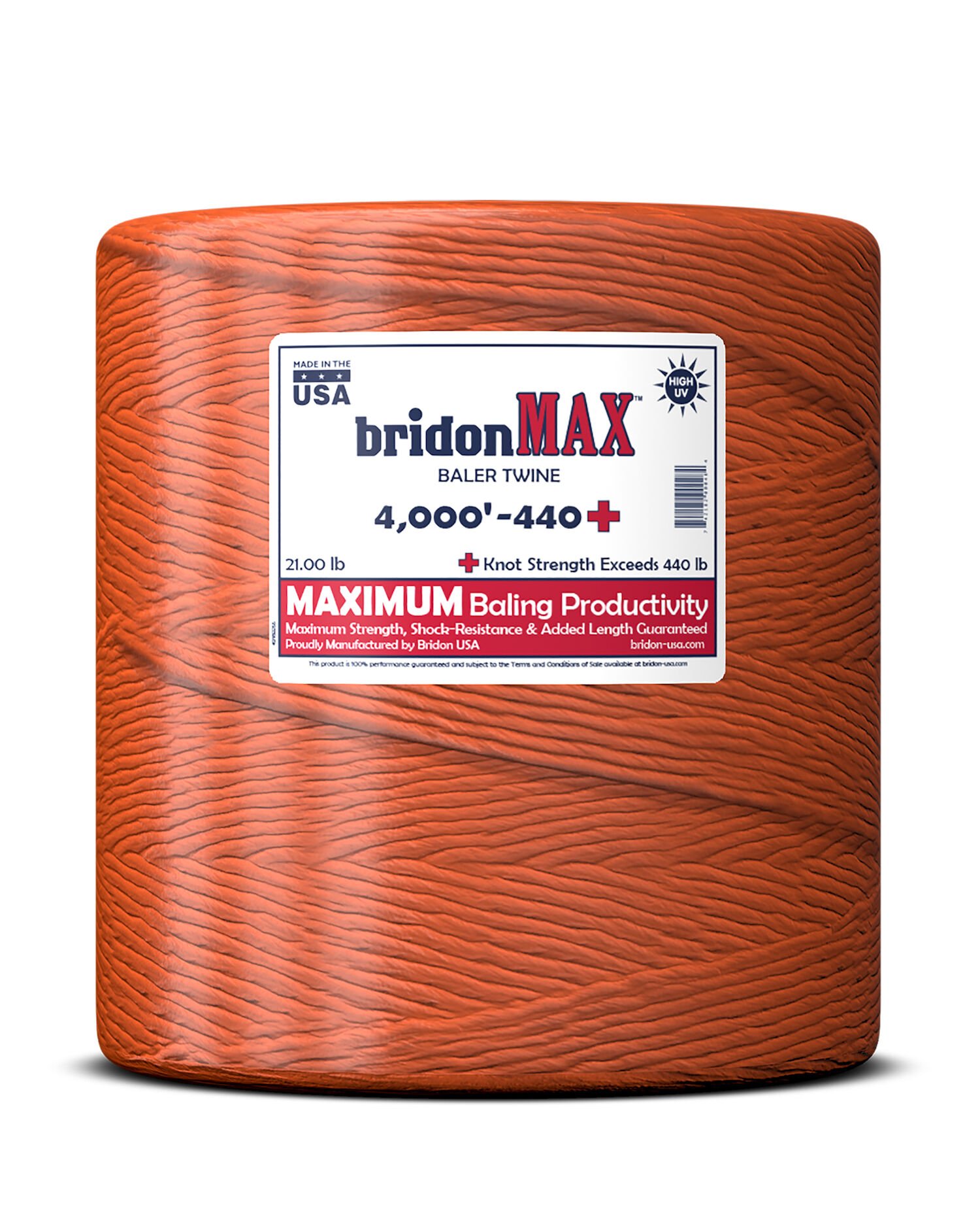 4000-Ft 440 Poly Baler Twine Single Spool in Orange