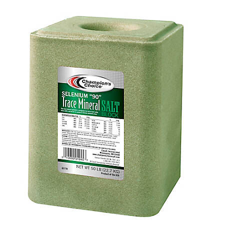 Champion’s Choice Selenium 90 Trace Mineral Salt Block, 50-Lb