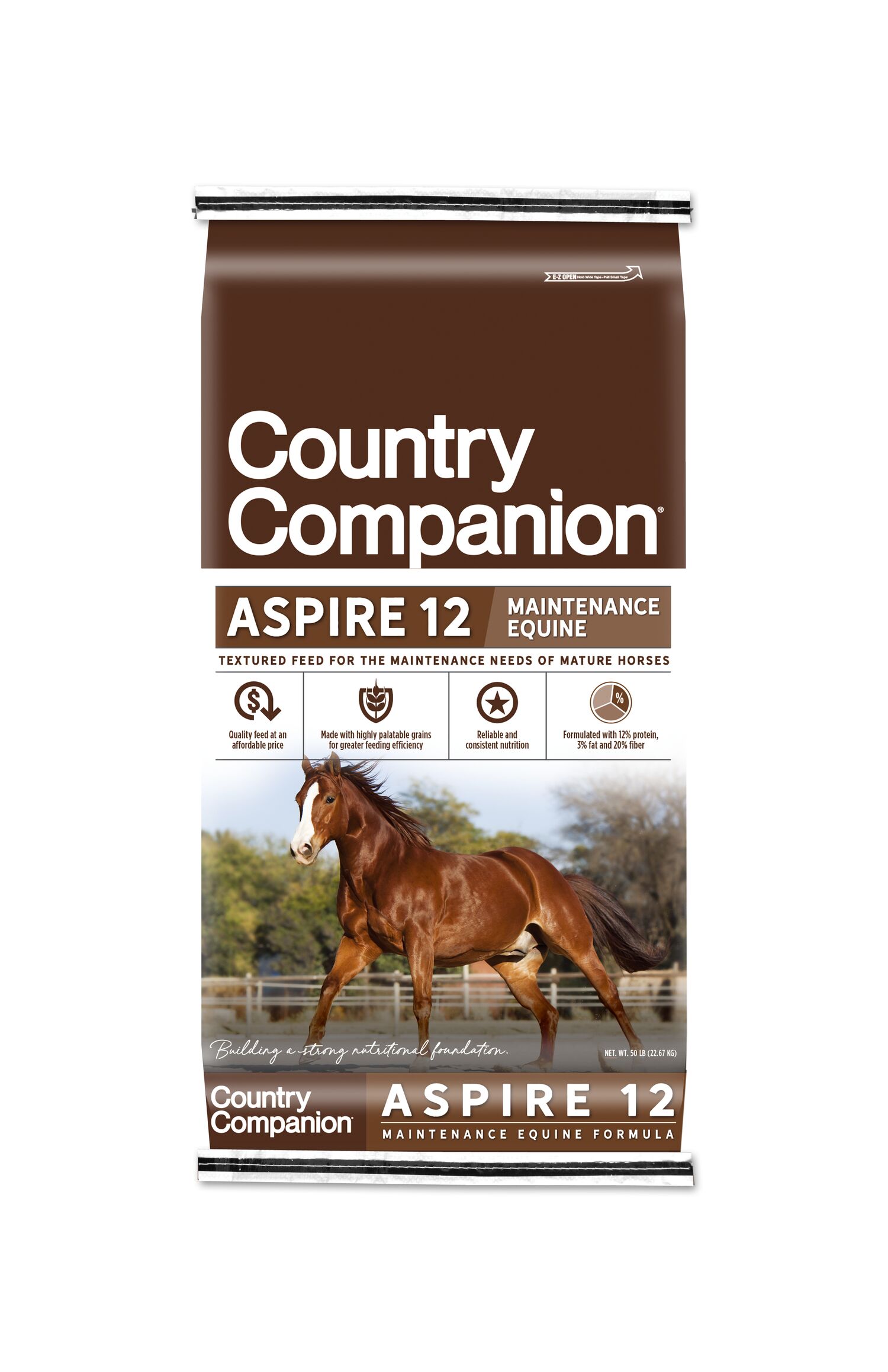 Country Companion Aspire 12% Maintenance Equine Formula, 50-Lb