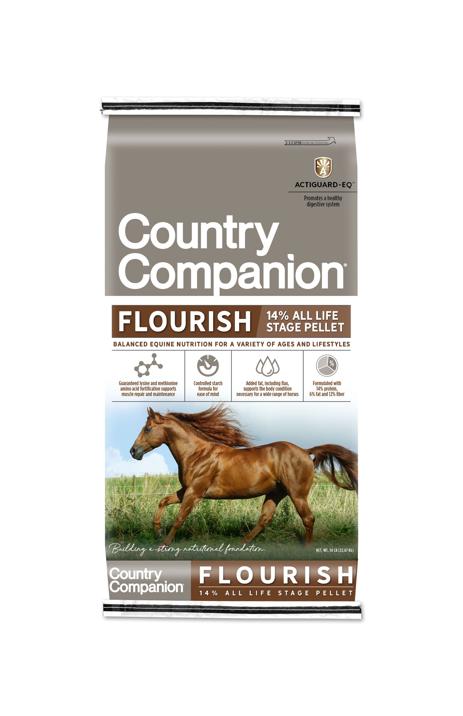 Country Companion Flourish 14% All Life Stages Equine Pellet, 50-Lb