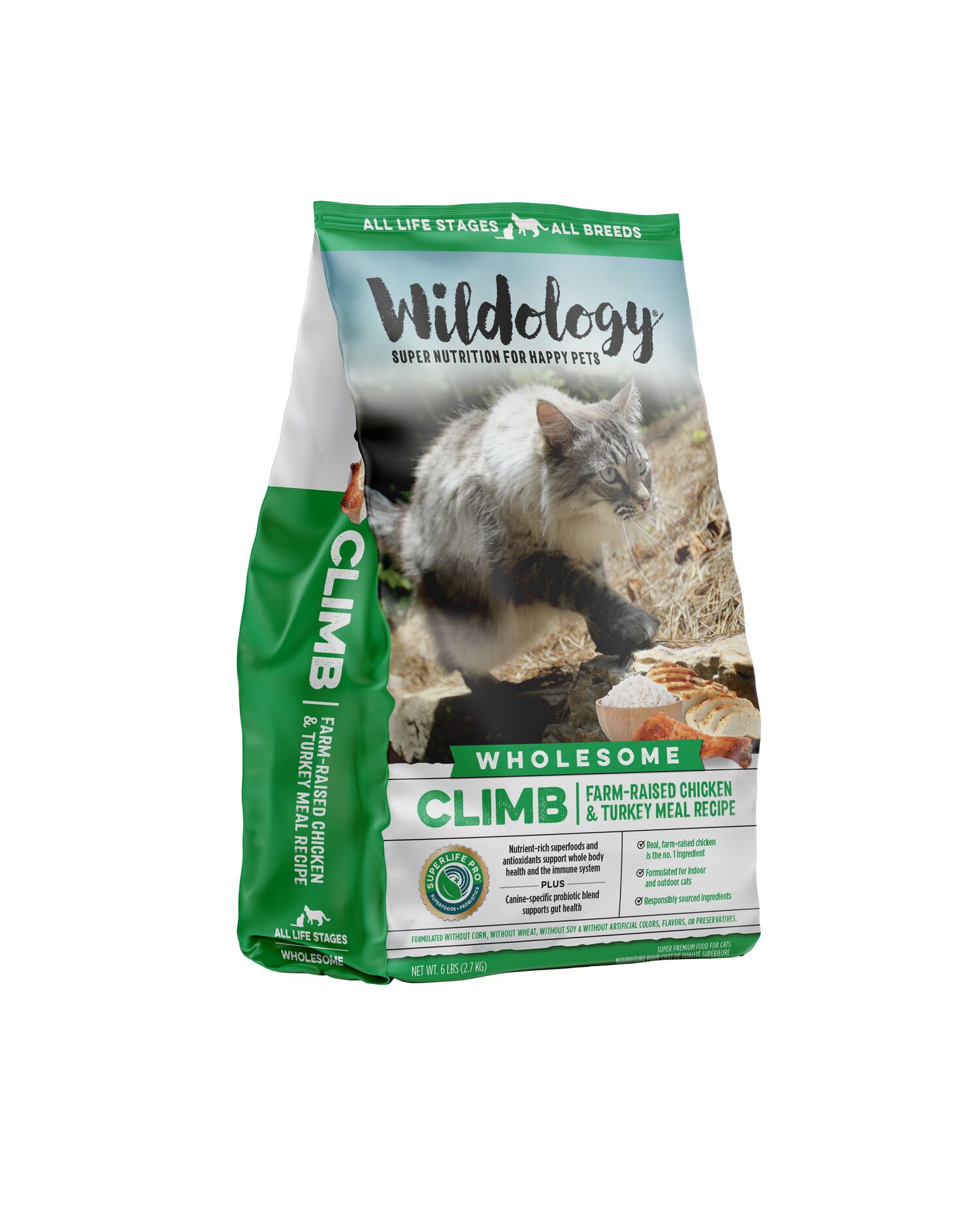 Wildology Climb All Life Stages, 6-lb Bag Dry Cat Food