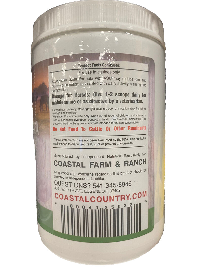 Exceptional Joint Formula Equine Health Supplement with ASU, 1-Lb