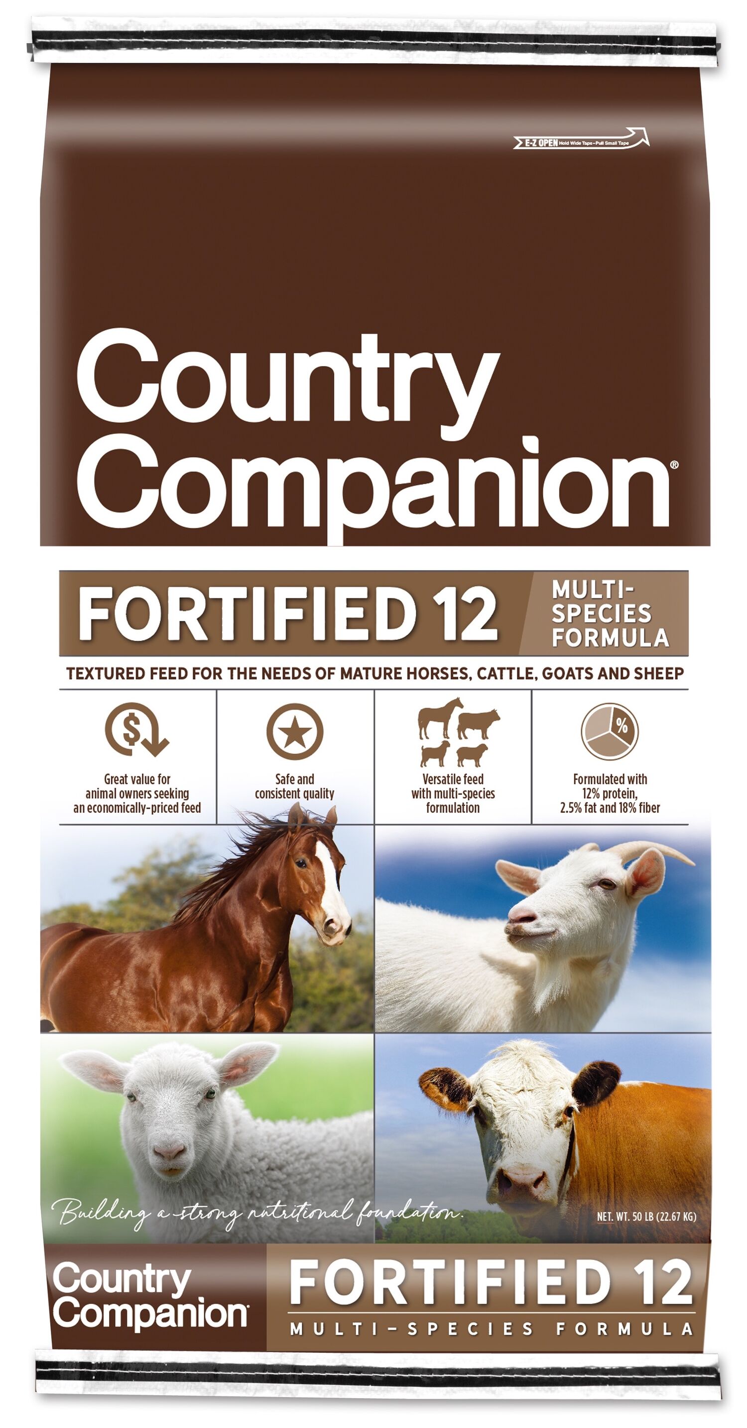 Country Companion Fortified 12 Multi-Species, 50-Lb