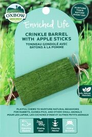 Oxbow Enriched Life Crinkle Barrel with Apple Sticks Small Animal Toy