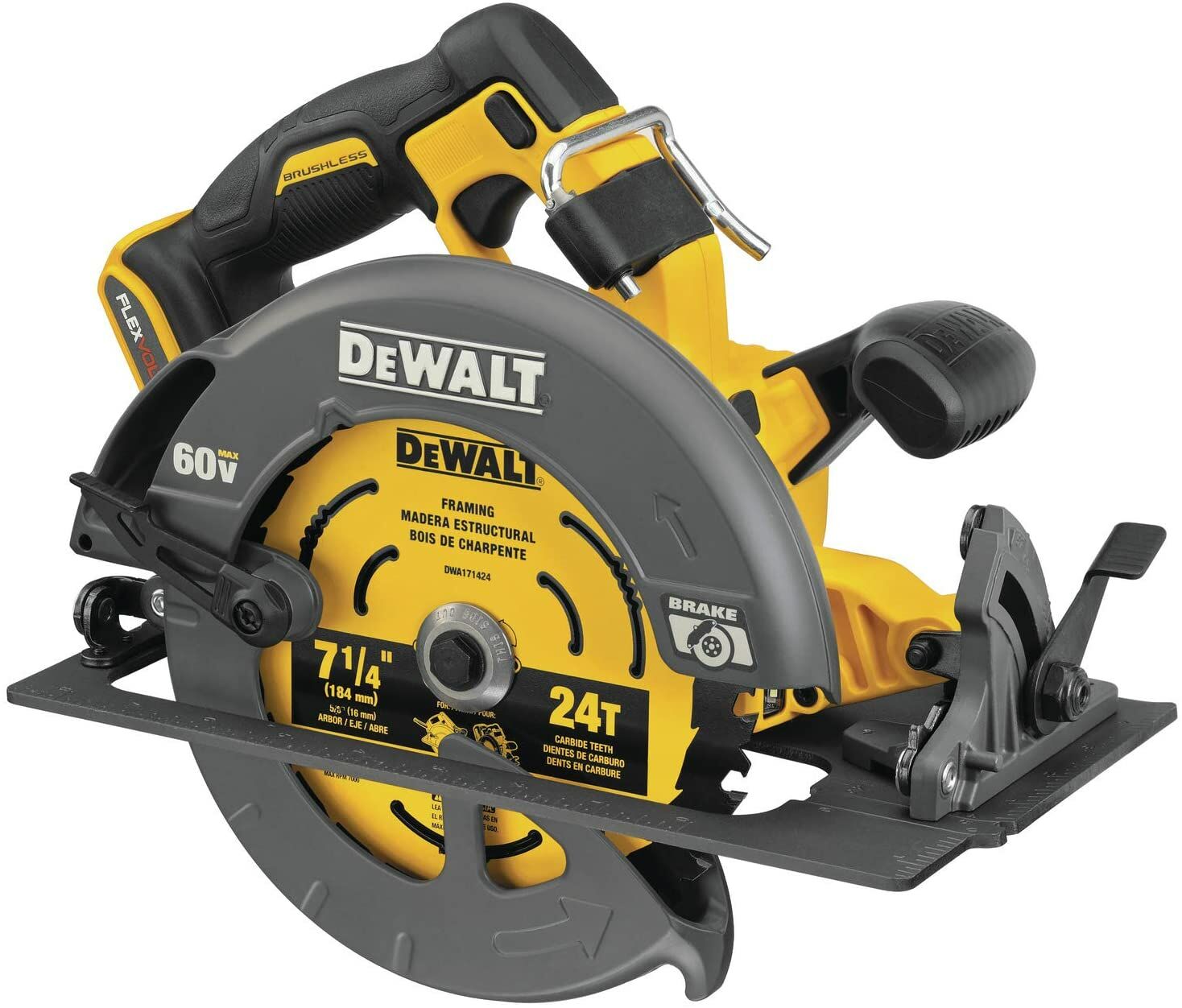 Flexvolt® 60V MAX Brushless 7.25-In Cordless Circular Saw with Brake (Tool Only)