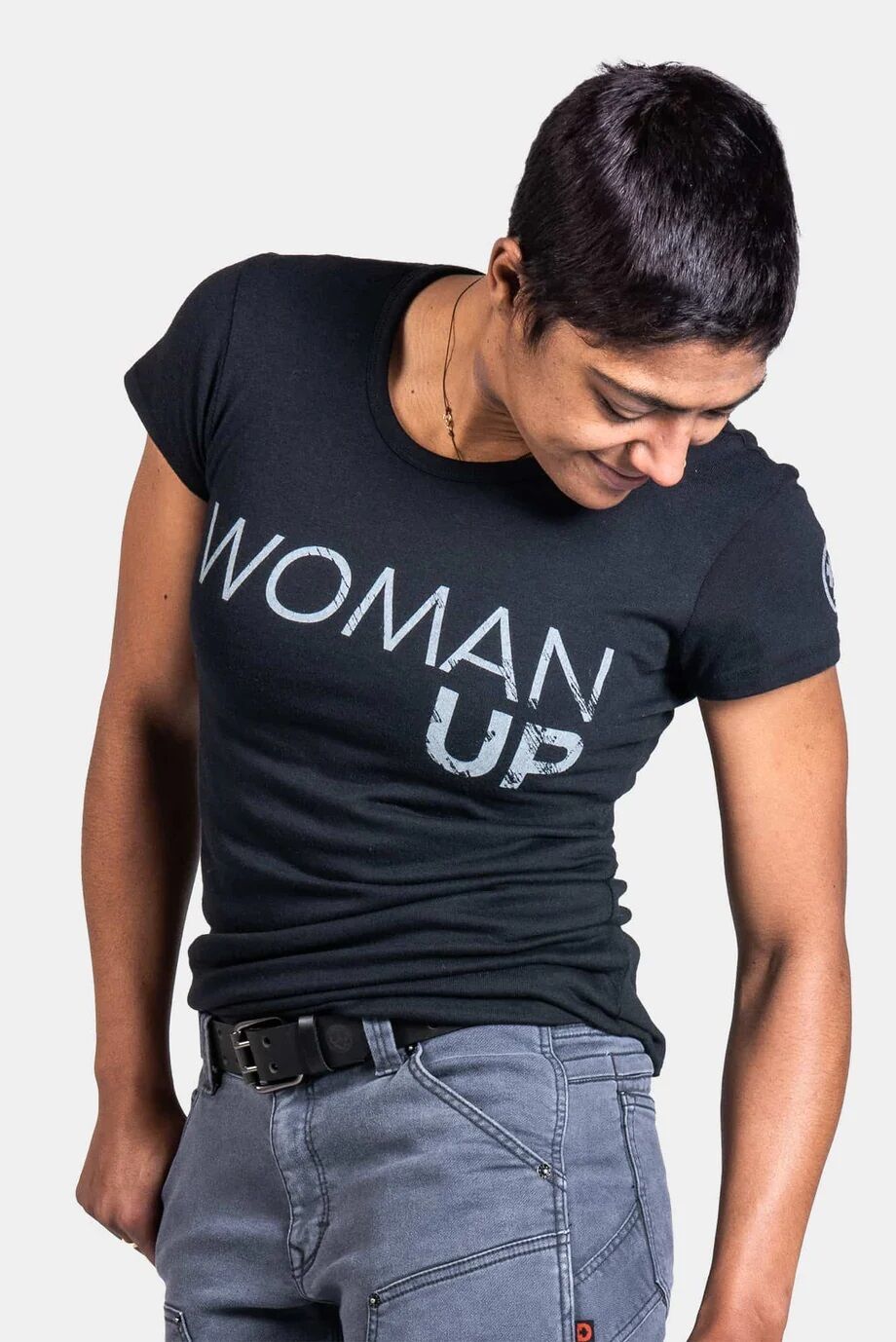 Women's Woman Up™ Crew Neck Tee in Black