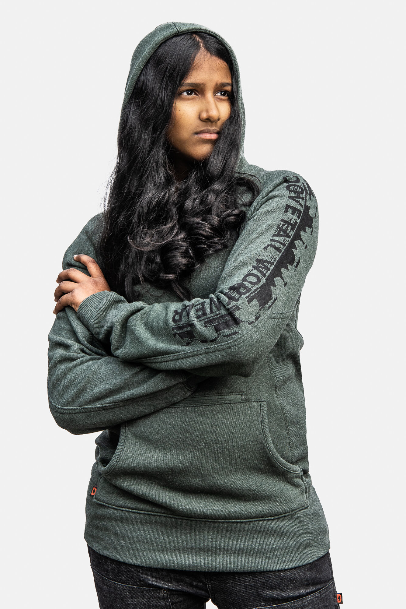 Dovetail Work Wear Women's Anna Pullover Hoodie in Forest