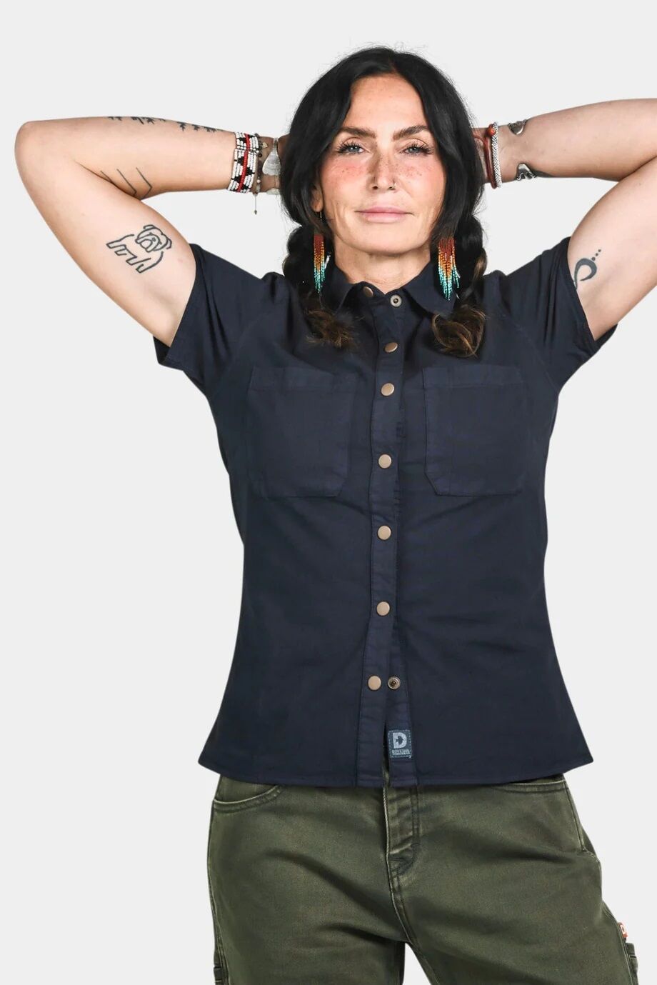 Women's Mechanic’s Work Shirt in Navy