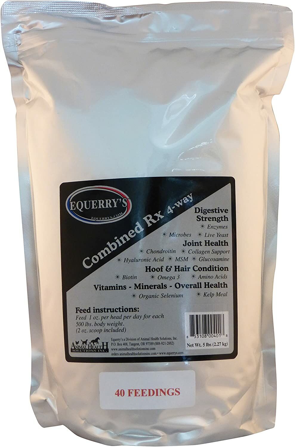 Combined RX 4-Way Nutrition Equine Supplement, 5-Lb Bag