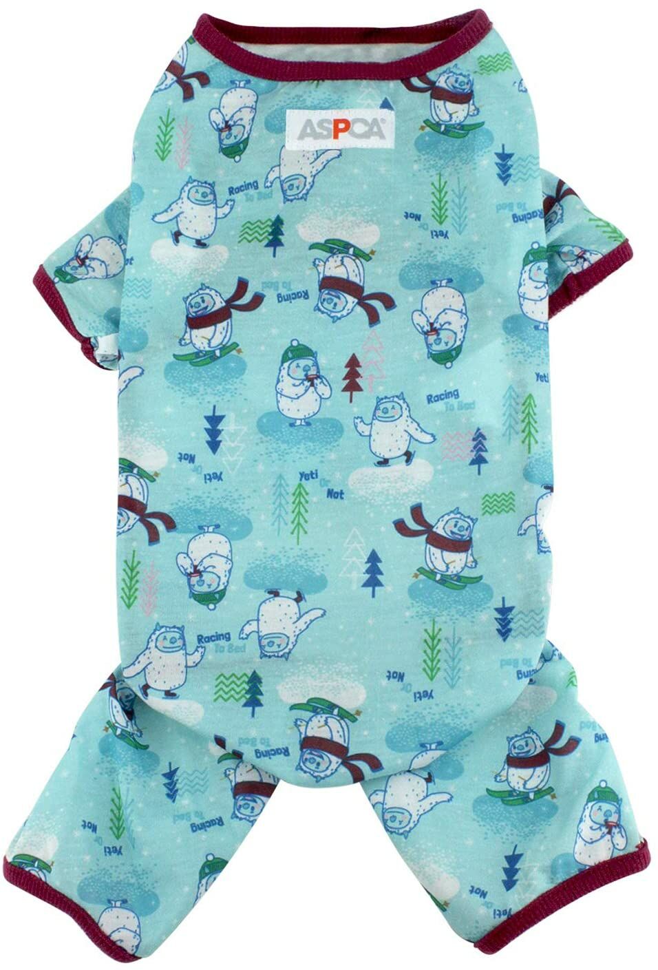 Yeti Onesie Dog Pajamas in Blue, Extra Small