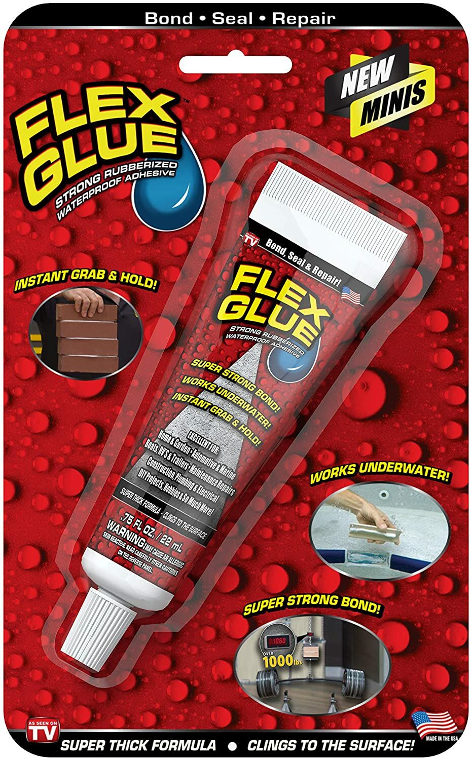 Flex Glue Waterproof Adhesive in White, 0.75-Oz Tube
