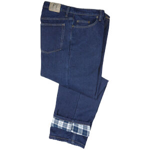 Full Blue Men's Flannel Lined 5 Pocket Jean
