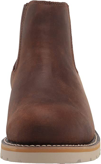 Men's 5-In Chelsea Pull-On Soft Toe Work Boot in Brown Oil Tanned