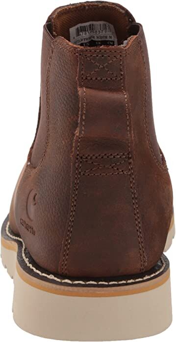 Men's 5-In Chelsea Pull-On Soft Toe Work Boot in Brown Oil Tanned