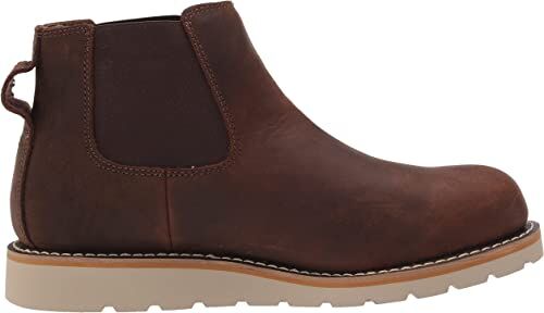 Men's 5-In Chelsea Pull-On Soft Toe Work Boot in Brown Oil Tanned