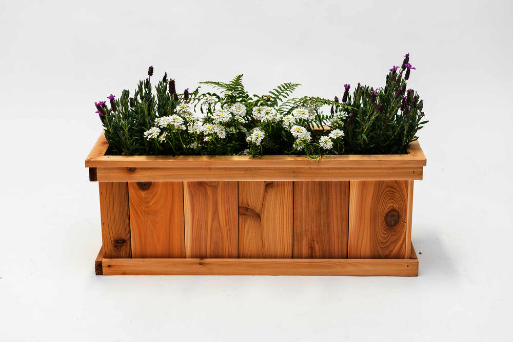 Real Wood Products Deck Mate Cedar Planter, 30-In