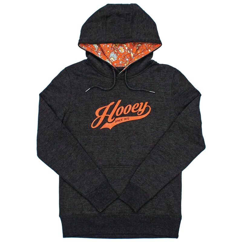 Women's Hooey Prairie Hooey Logo Hoody in Charcoal