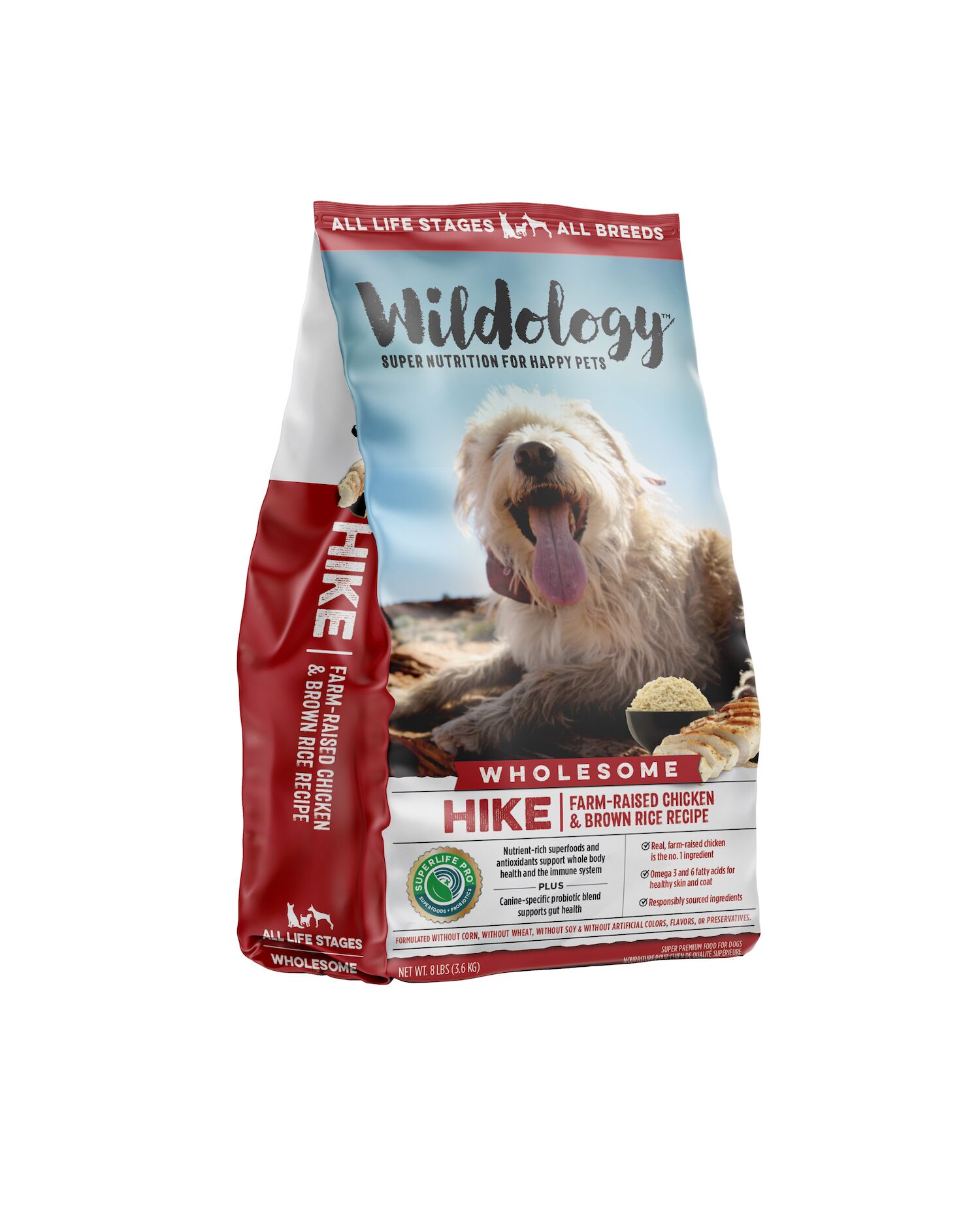 Wildology Hike Chicken & Rice All Life Stages Dry Dog Food, 8-Lb Bag 