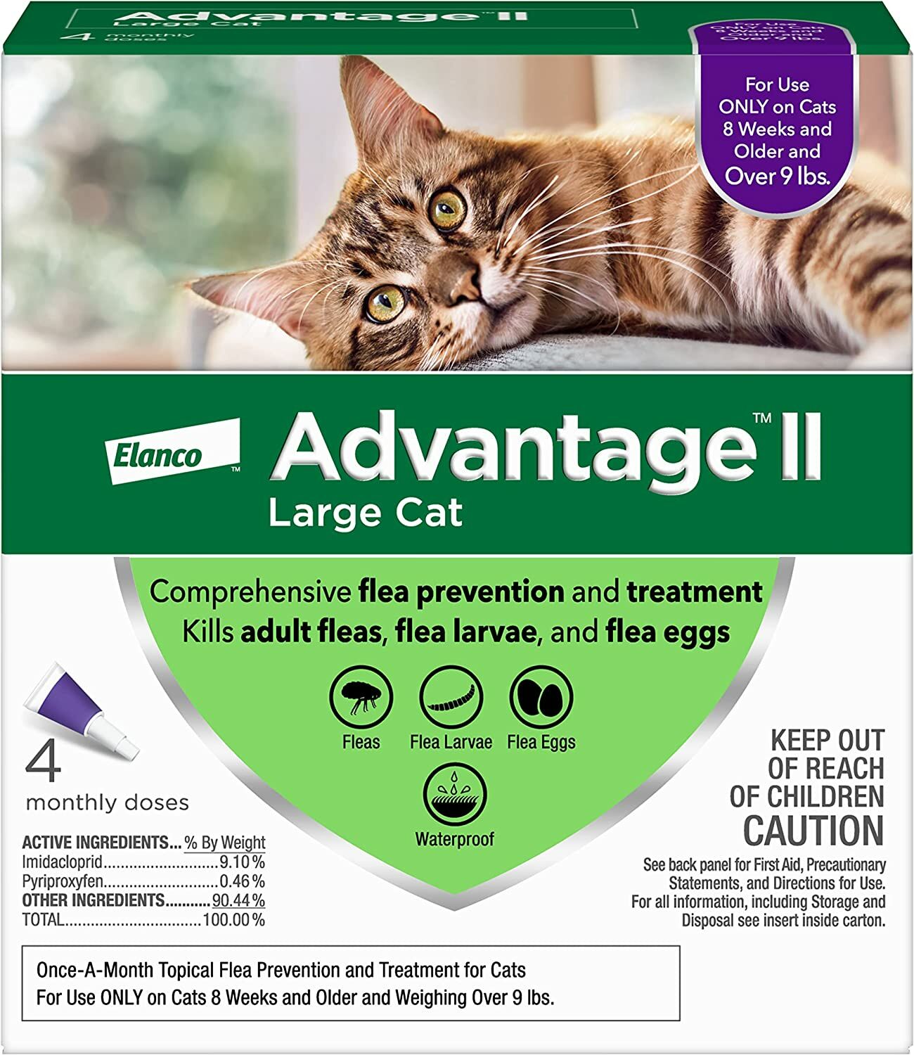 Advantage II for Cats 9-Lb +, 4-Pk