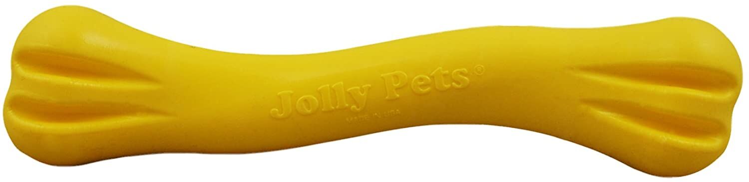 Flex-n-Chew Bone Dog Toy in Yellow, Small