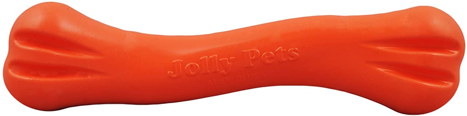 Flex-n-Chew Bone Dog Toy in Orange, Large