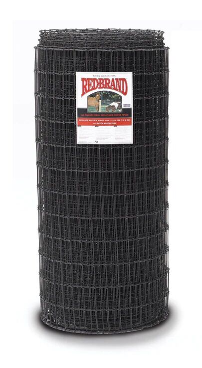 72-In X 100-Ft Square Deal® Black Non-Climb Horse Fence