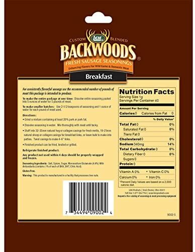 Backwoods Breakfast Fresh Sausage Seasoning, 1.7-Oz