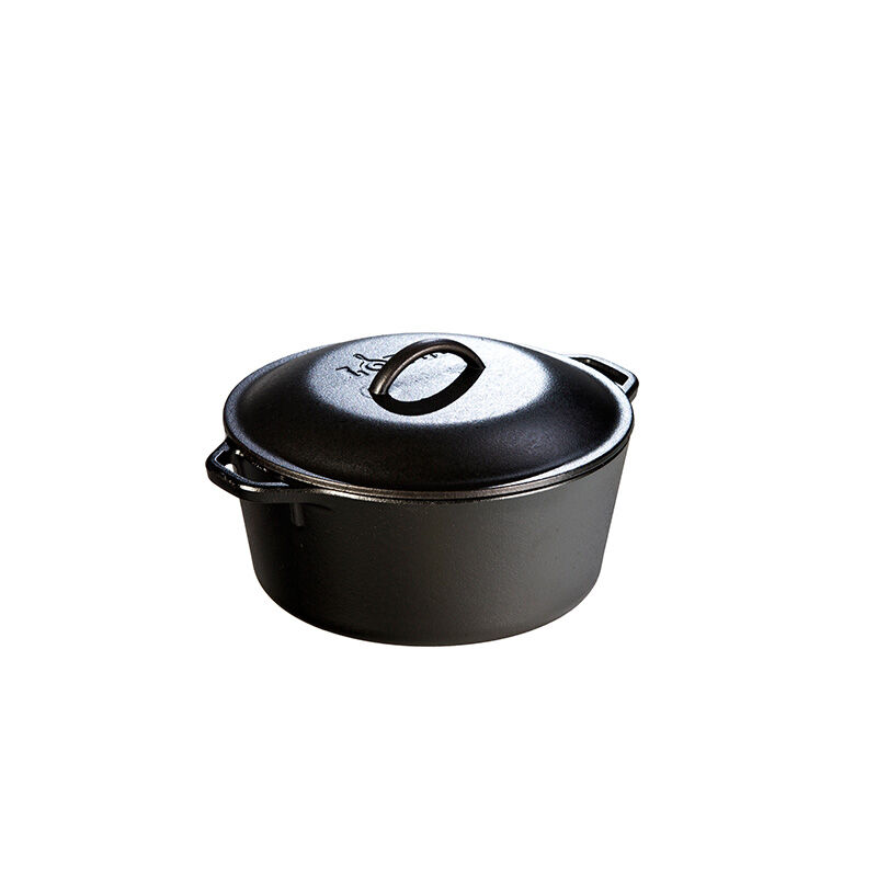 5-Qt Cast Iron Seasoned Dutch Oven with Lid