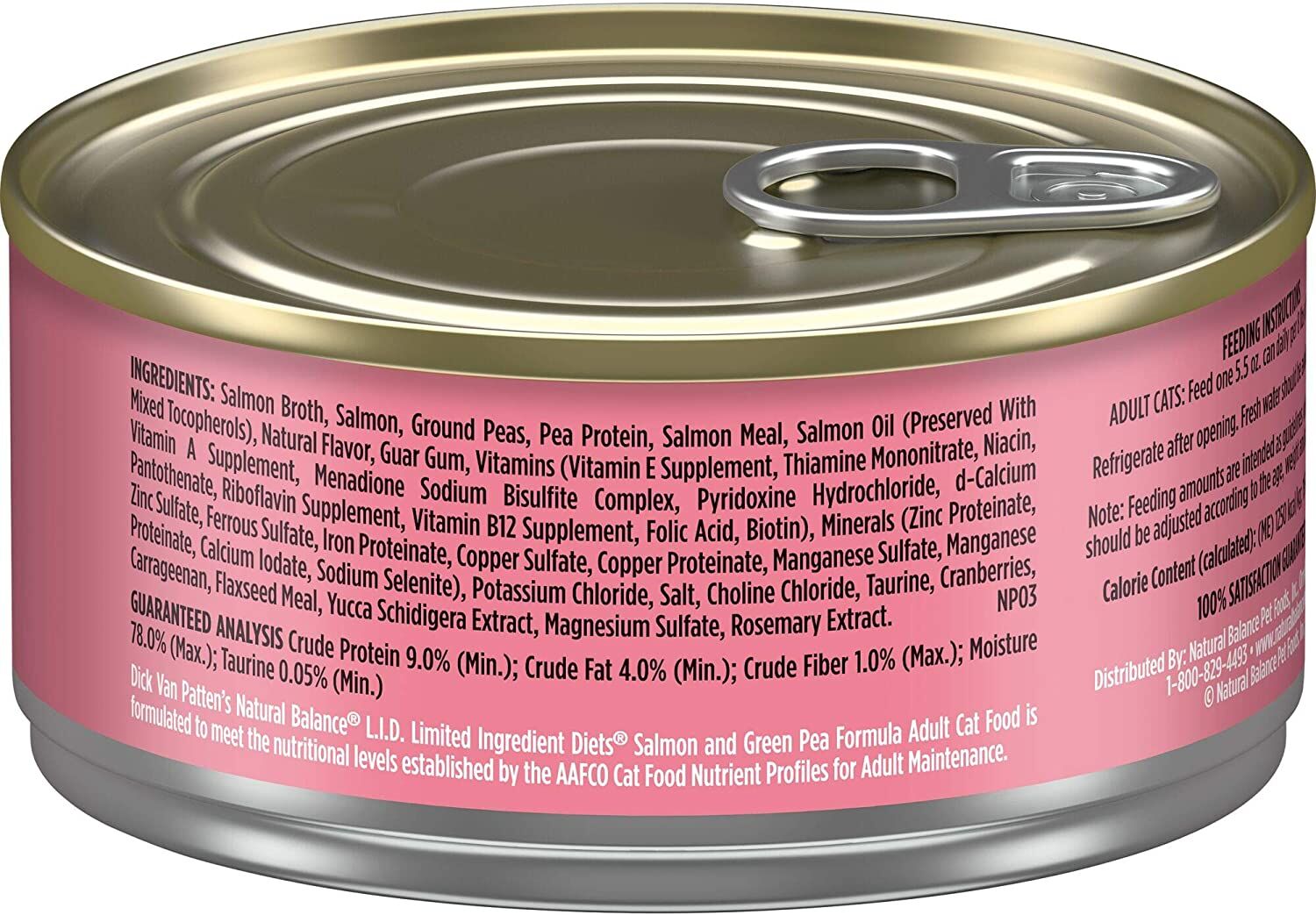 L.I.D. Salmon & Green Pea Wet Cat Food, 6-Oz